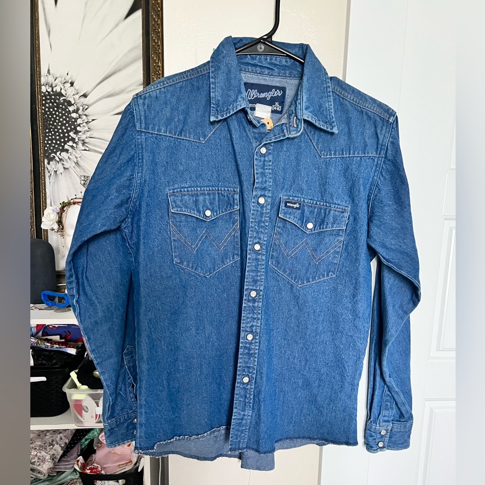 Vintage Wrangler Button Down Denim Top